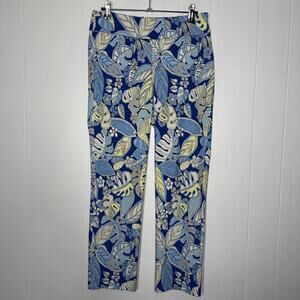 J. McLaughlin Women’s Masie Pant Tropical Floral Blue Size 6